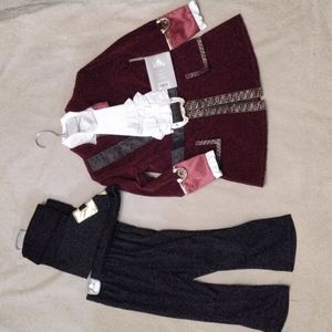 DISNEY Size 3 Captain Hook Costume  NWT